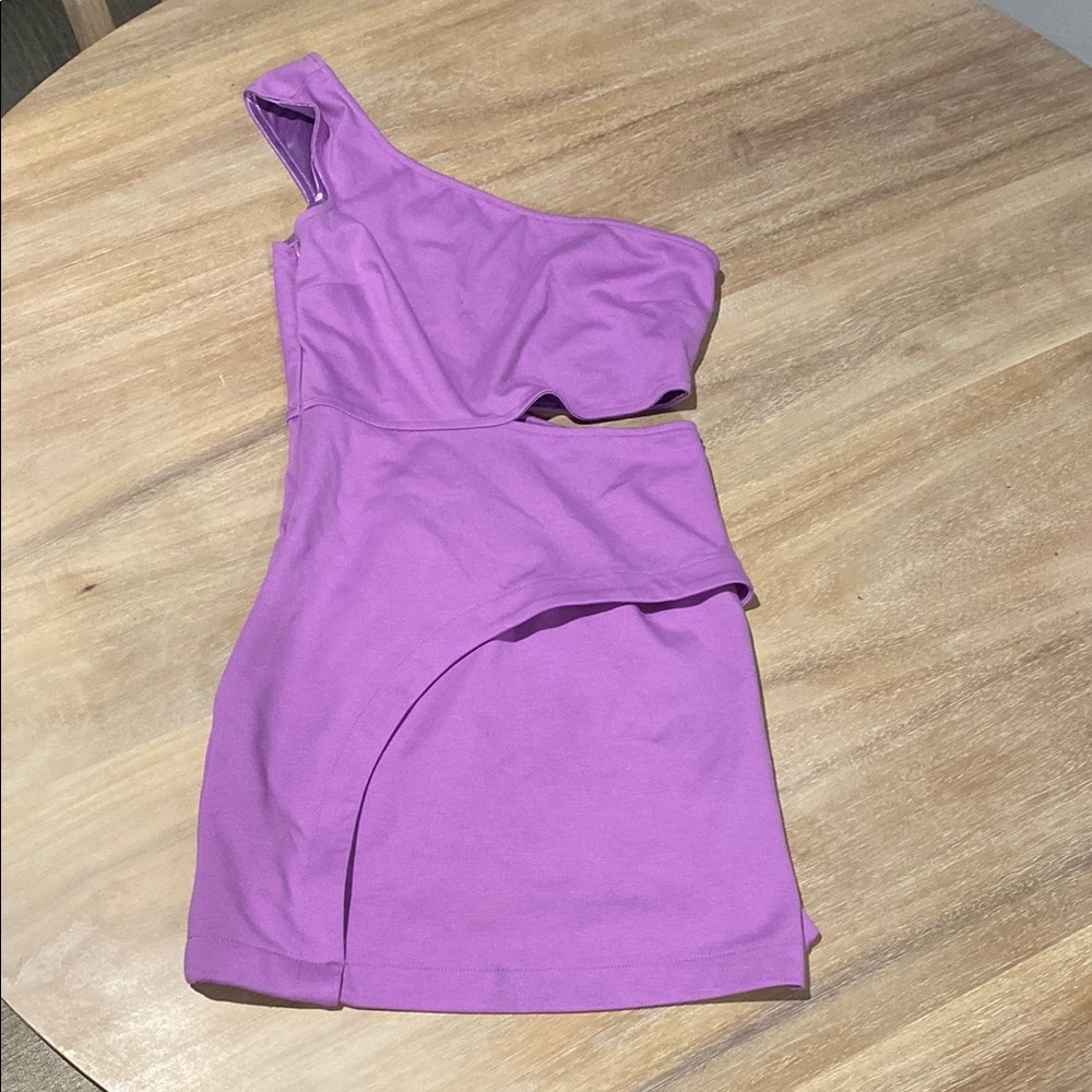 BCBG One-Shoulder Purple Dress
